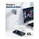 Зарядний пристрій Acefast 3xUSB 65W (2xUSB-C+USB-A) Gan A45 Fast Charger Mountain mist (6974316282099)