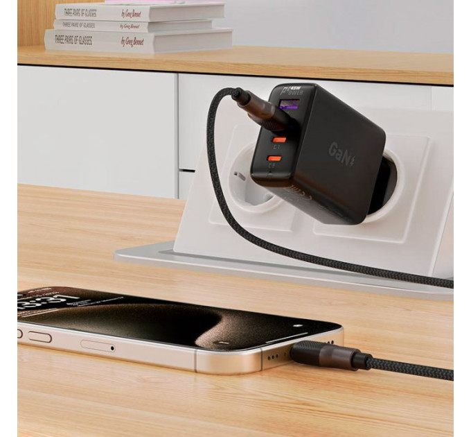 Дата кабель USB 2.0 AM to USB-C 1.2m 3.0A silicone braid Acefast (6974316283126)