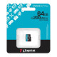 Карта памяти Kingston 64GB microSDXC сlass 10 UHS-I U3 V30 A2 Canvas Go Plus G4 (SDCG4\/64GBSP)