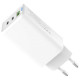 Зарядний пристрій ColorWay GaN Mini 65W PD Port PPS USB (USB-2C1A) white (CW-CHS058PD-WT)