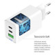 Зарядний пристрій ColorWay GaN Mini 65W PD Port PPS USB (USB-2C1A) white (CW-CHS058PD-WT)