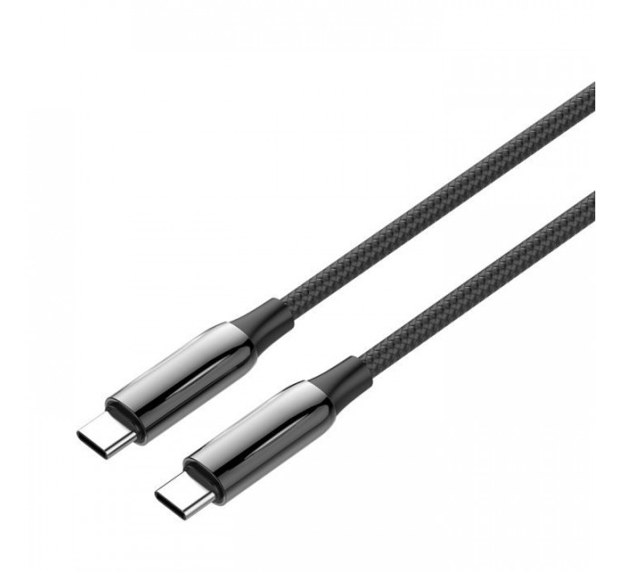 Дата кабель USB-C to USB-C 2.0m (PVC+Aluminum Alloy) (PD Fast Charging 240W) 5А black ColorWay (CW-CBPDCC070-BK)