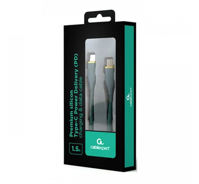 Дата кабель USB-C to USB-C 1.5m 3A Cablexpert (CC-USB2S-CMCM-1.5M-G)