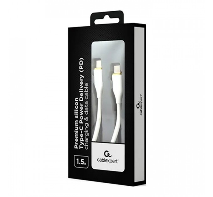 Дата кабель USB-C to USB-C 1.5m 3A Cablexpert (CC-USB2S-CMCM-1.5M-W)