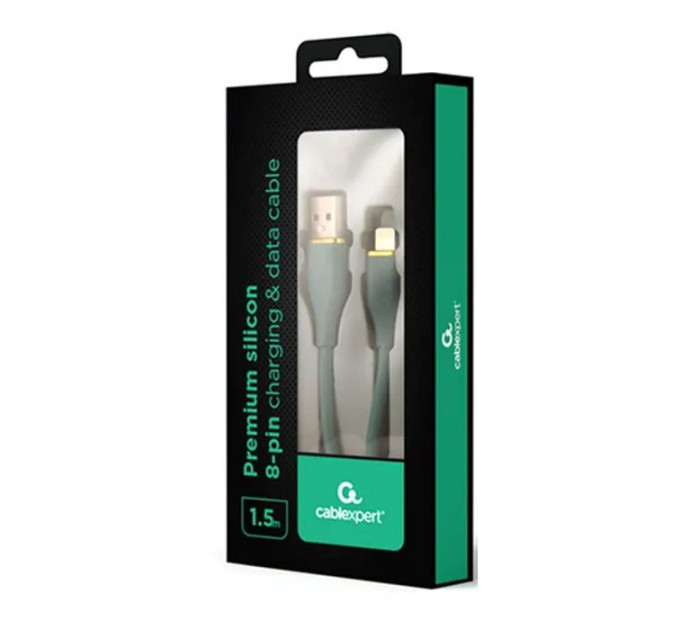 Дата кабель USB 2.0 AM to Lightning 1.5m 2.1A Cablexpert (CC-USB2S-AM8PM-1.5M-G)