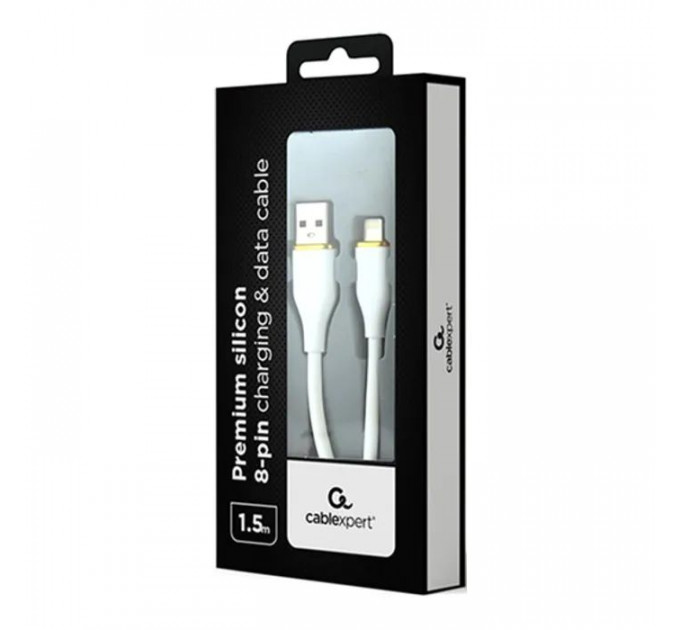 Дата кабель USB 2.0 AM to Lightning 1.5m 2.1A Cablexpert (CC-USB2S-AM8PM-1.5M-W)