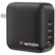 Зарядний пристрій Verbatim MiniGaN 165 W 4 ports (3xUSB-C\/1xUSB-A) (32216)