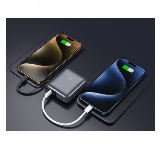 Батарея универсальная Vinga 10000 mAh 35W Display Cable (VPBB1035C)
