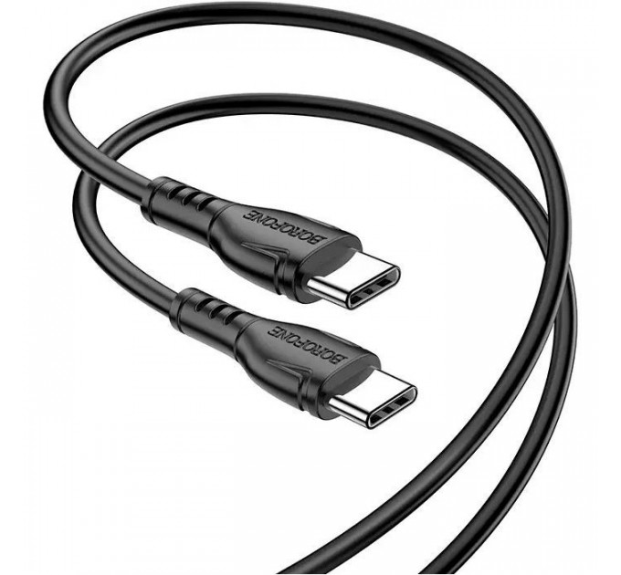 Дата кабель USB-C to USB-C 1.0m 60W Triumph BX51 black BOROFONE (6931474751669)