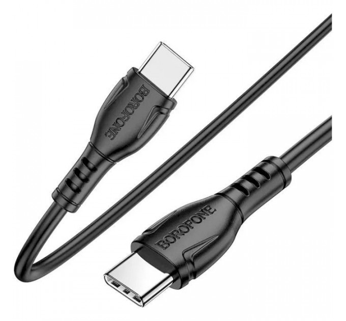 Дата кабель USB-C to USB-C 1.0m 60W Triumph BX51 black BOROFONE (6931474751669)