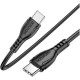 Дата кабель USB-C to USB-C 1.0m 60W Triumph BX51 black BOROFONE (6931474751669)
