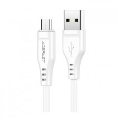 Дата кабель USB 2.0 AM to Micro 5P 1.2m 2.4A TPE C3-09 white Acefast (6974316280897)