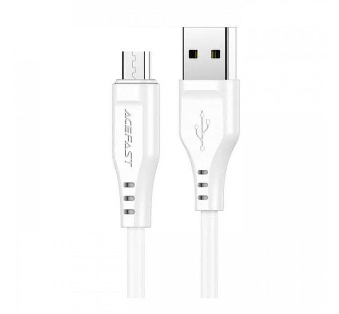 Дата кабель USB 2.0 AM to Micro 5P 1.2m 2.4A TPE C3-09 white Acefast (6974316280897)