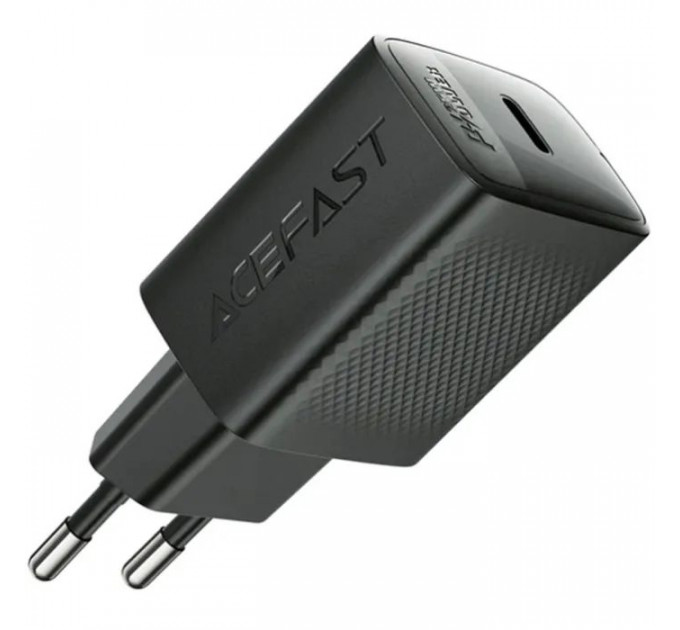 Зарядний пристрій Acefast A104 USB-C PD25W GaN Black (6974316283355)
