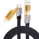 Дата кабель USB-C + USB-A to Lightning+USB-C 1.0m 65W X207 black WUW (6972573336524)