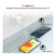 Зарядний пристрій Promate 20W PD Lightning + USB QC3.0 (icharge-pdqc3.white)
