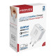 Зарядний пристрій Promate powerport-45 2xUSB-C PD + USB-A QC 45W White (powerport-45.white)