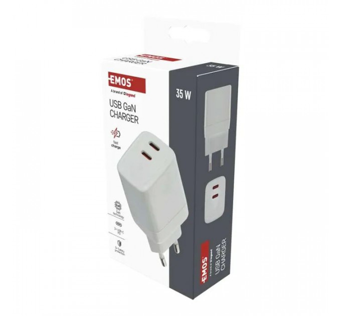 Зарядное устройство для EMOS V03G35 2xUSB-C 35W GaN (V03G35)
