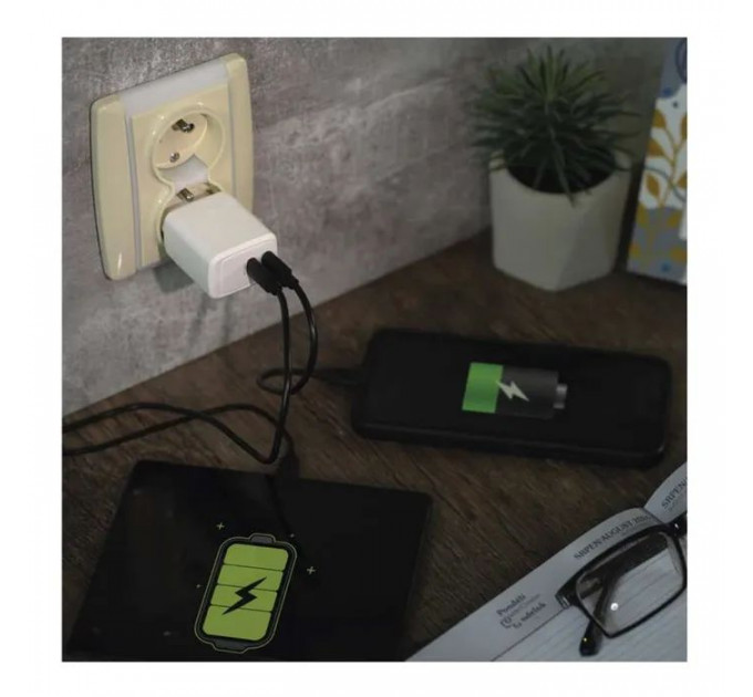 Зарядное устройство для EMOS V03G35 2xUSB-C 35W GaN (V03G35)