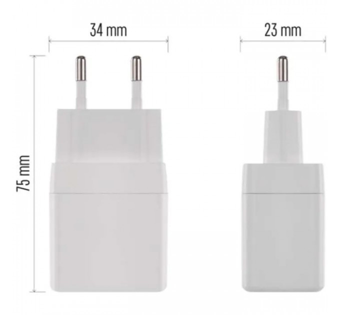 Зарядное устройство EMOS V02G20 1xUSB-A+1xUSB-C PD20W GaN (V02G20)