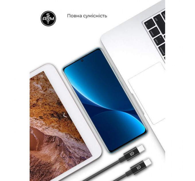 Зарядний пристрій Armorstandart AR-TA800 25W USB-C + cable USB-C to USB-C black (ARM77720)