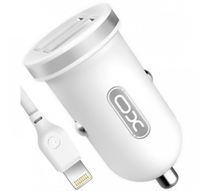 Зарядний пристрій XO 2xUSB 2.1A + cable USB to Lightning white (TZ08-L-WH)