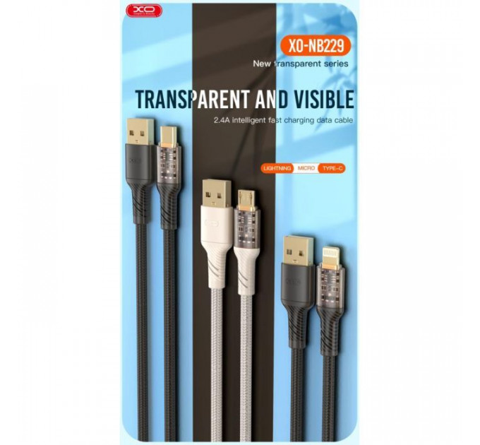 Дата кабель USB 2.0 AM to Micro 5P 1.0m 2.4A white XO (NB229-M-1-WH)