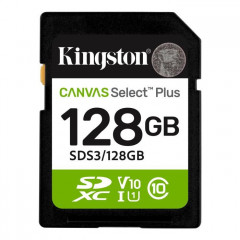 Карта пам/'яті Kingston 128GB SDXC class 10 UHS-I V10 A1 Canvas Select Plus (SDS3\/128GB)