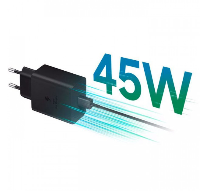Зарядное устройство для Samsung USB-C PD45W black (EP-T4511NBEGEU)