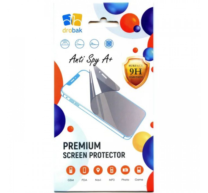 Скло захисне Drobak Anty Spy Apple iPhone 17 Pro (333352)