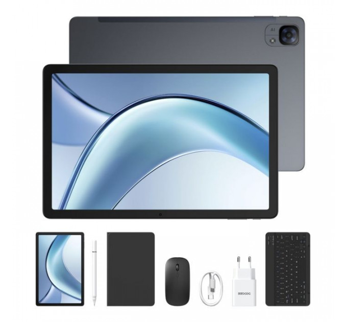 Планшет Doogee Tab E3 11\" 8\/256GB 4G (LTE) Grey VIP Edition Стилус,чехол,стекло,клавиатура,мышка, БП (6923740264355)