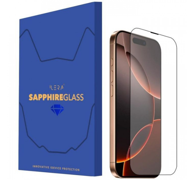 Скло захисне iLera Sapphire Ultra + Glass iPhone 16 Pro Max (ILSPDL16PRMAX)