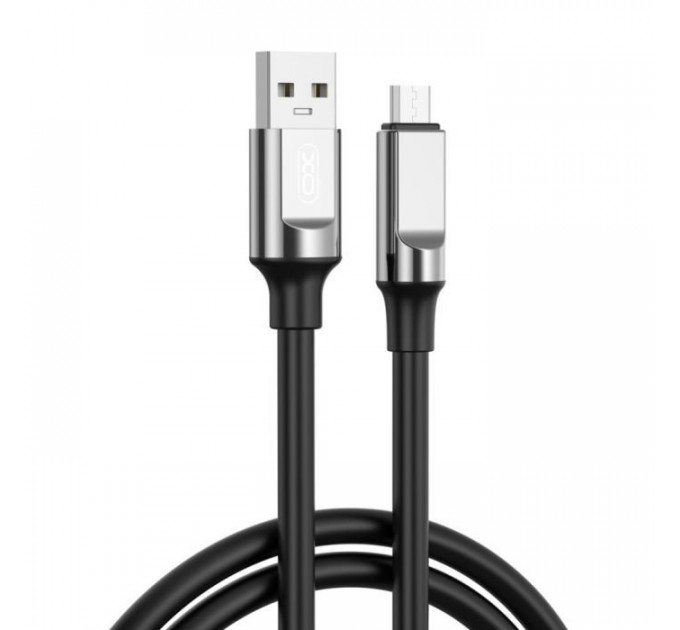 Дата кабель USB 2.0 AM to USB-C 1.0m 6A silicone black XO (NB251_C_Black)