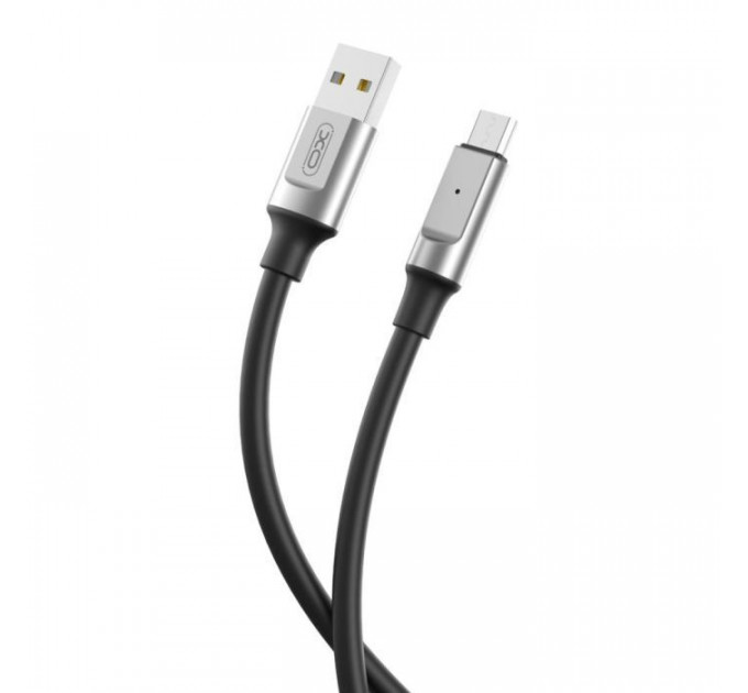 Дата кабель USB 2.0 AM to USB-C 1.0m 6A silicone black XO (NB251_C_Black)