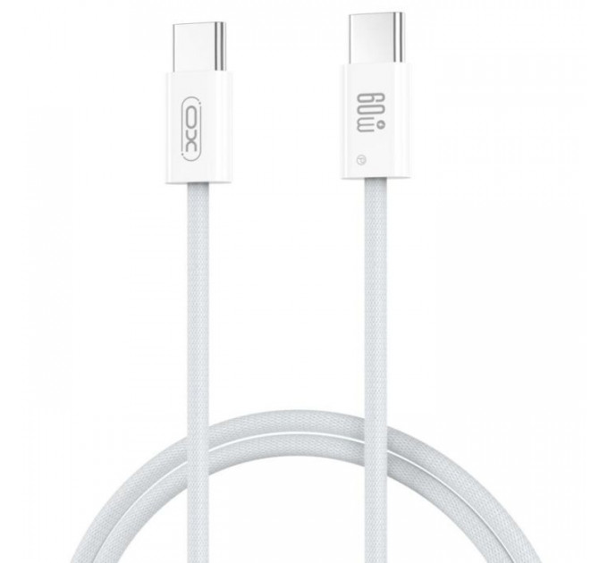 Дата кабель USB-C to USB-C 1.0m 60W white XO (NBQ273_C_White)