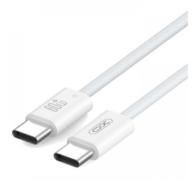 Дата кабель USB-C to USB-C 1.0m 60W white XO (NBQ273_C_White)