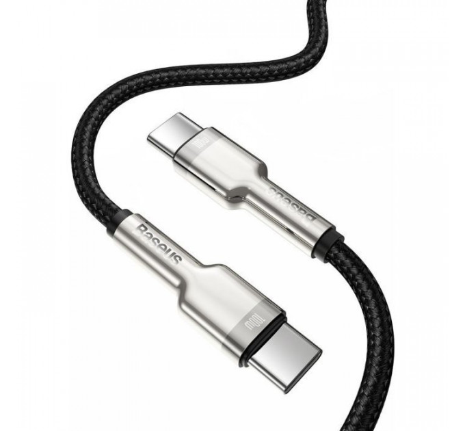Дата кабель USB-C to USB-C 1.0m 100W metal black Baseus (CATJK-C01)