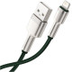Дата кабель USB 2.0 AM to Lightning 2.0m 2.4A metal green Baseus (CALJK-B06)