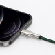 Дата кабель USB 2.0 AM to Lightning 2.0m 2.4A metal green Baseus (CALJK-B06)