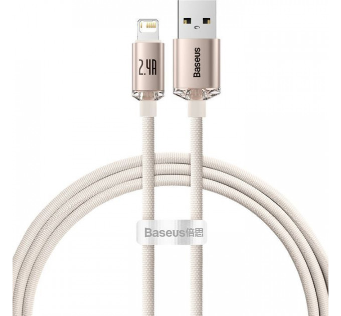 Дата кабель USB 2.0 AM to Lightning 1.2m 2.4A pink Baseus (CAJY001104) Дата кабель USB 2.0 AM to Lightning 1.2m 2.4A pink Baseus (CAJY001104)