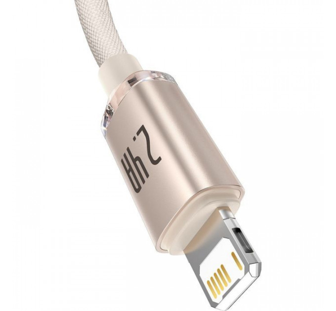 Дата кабель USB 2.0 AM to Lightning 1.2m 2.4A pink Baseus (CAJY001104)