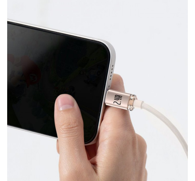 Дата кабель USB 2.0 AM to Lightning 1.2m 2.4A pink Baseus (CAJY001104)