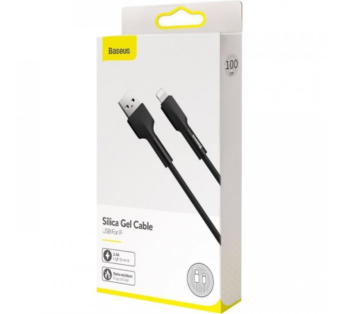 Дата кабель USB 2.0 AM to Lightning 1.0m black Baseus (CALGJ-01)