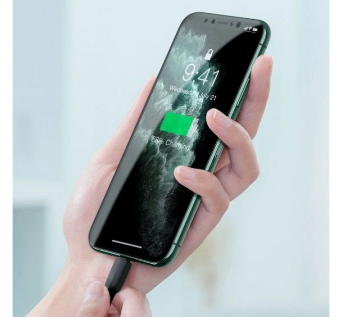 Дата кабель USB 2.0 AM to Lightning 1.0m black Baseus (CALGJ-01)