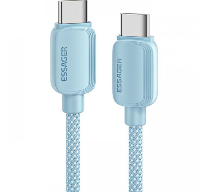 Дата кабель USB-C to USB-C 2.0m 100W blue Essager (EXCTT1-WLA03-P)