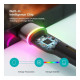 Дата кабеля USB 2.0 AM to USB-C 0.5m 3A LED black Essager (EXCT-XCDB01)