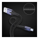Дата кабель USB 2.0 AM to USB-C 2.0m 3A LED black Essager (EXCT-XGA0G)
