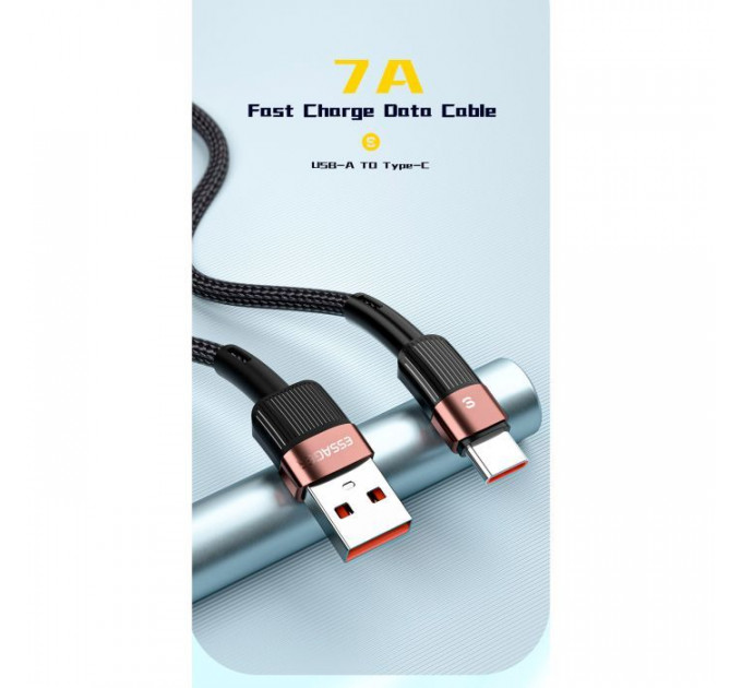 Дата кабель USB 2.0 AM to USB-C 3.0m 7A black Essager (EXCT-XCC01)