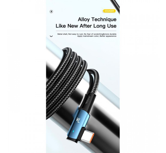Дата кабель USB 2.0 AM to USB-C 1.0m 100W black Essager (EXCWT7A-CG01-P)