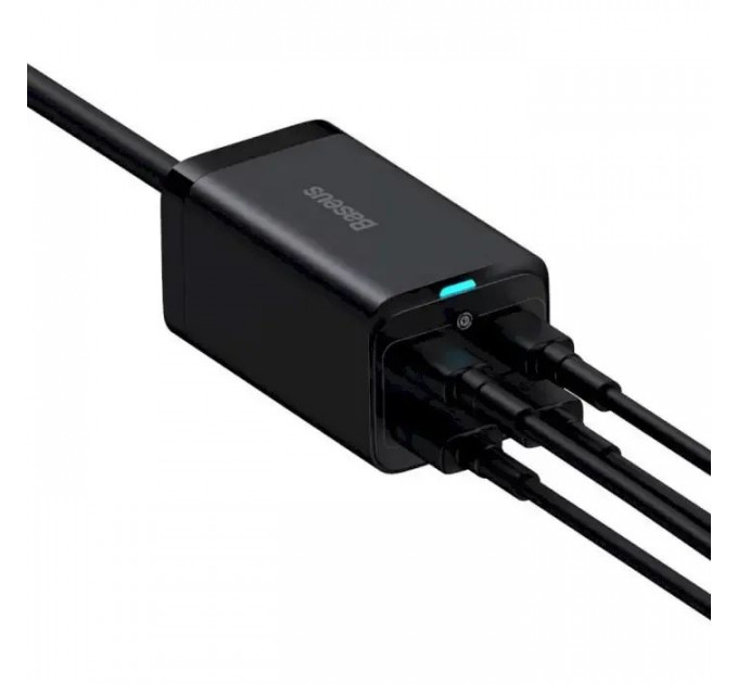 Зарядний пристрій Baseus 2xUSB-C 100W + 2xUSB GaN black (CCGP000101)
